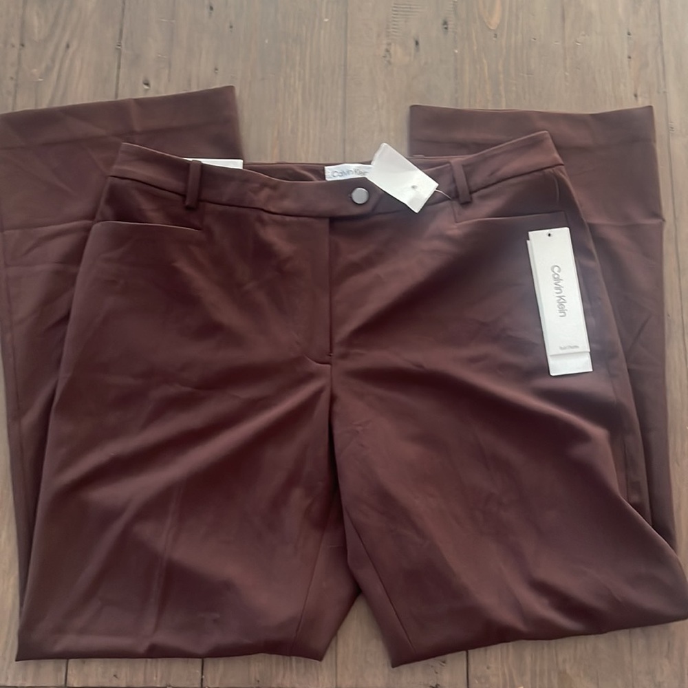 Calvin Klein Modern Fit Trousers Brown - Picture 3 of 5